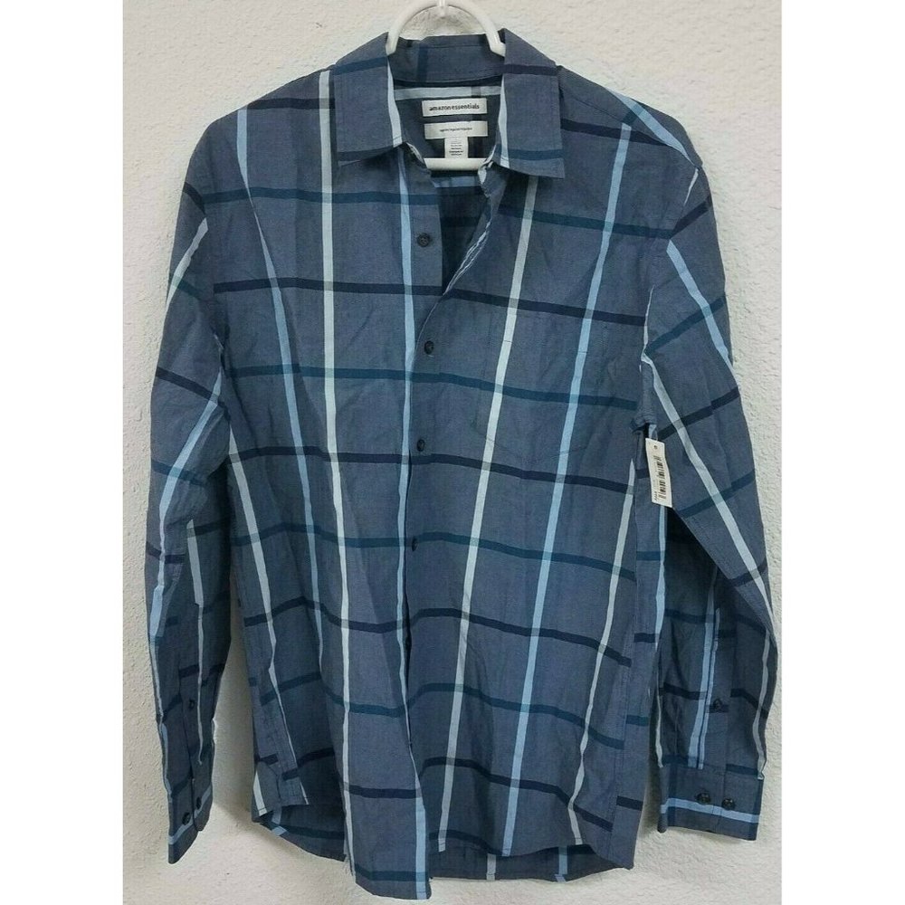 Essentials Men's Long-Sleeve Regular-fit Casual Po